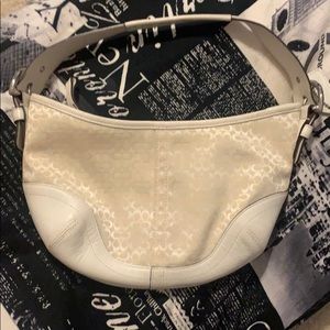 COACH white hand bag